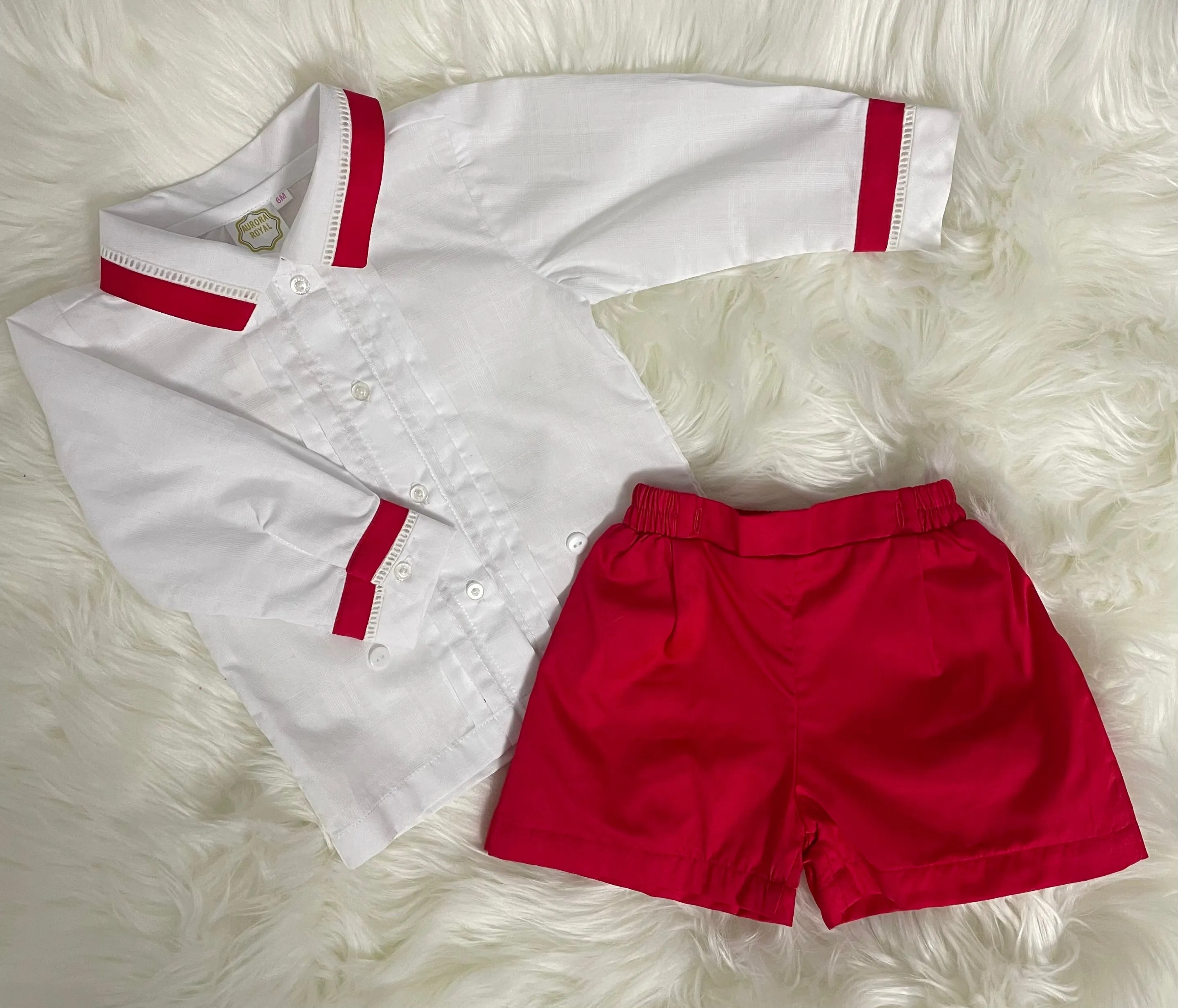 Aurora Royal “Louis” Long Sleeved Outfit - 6m