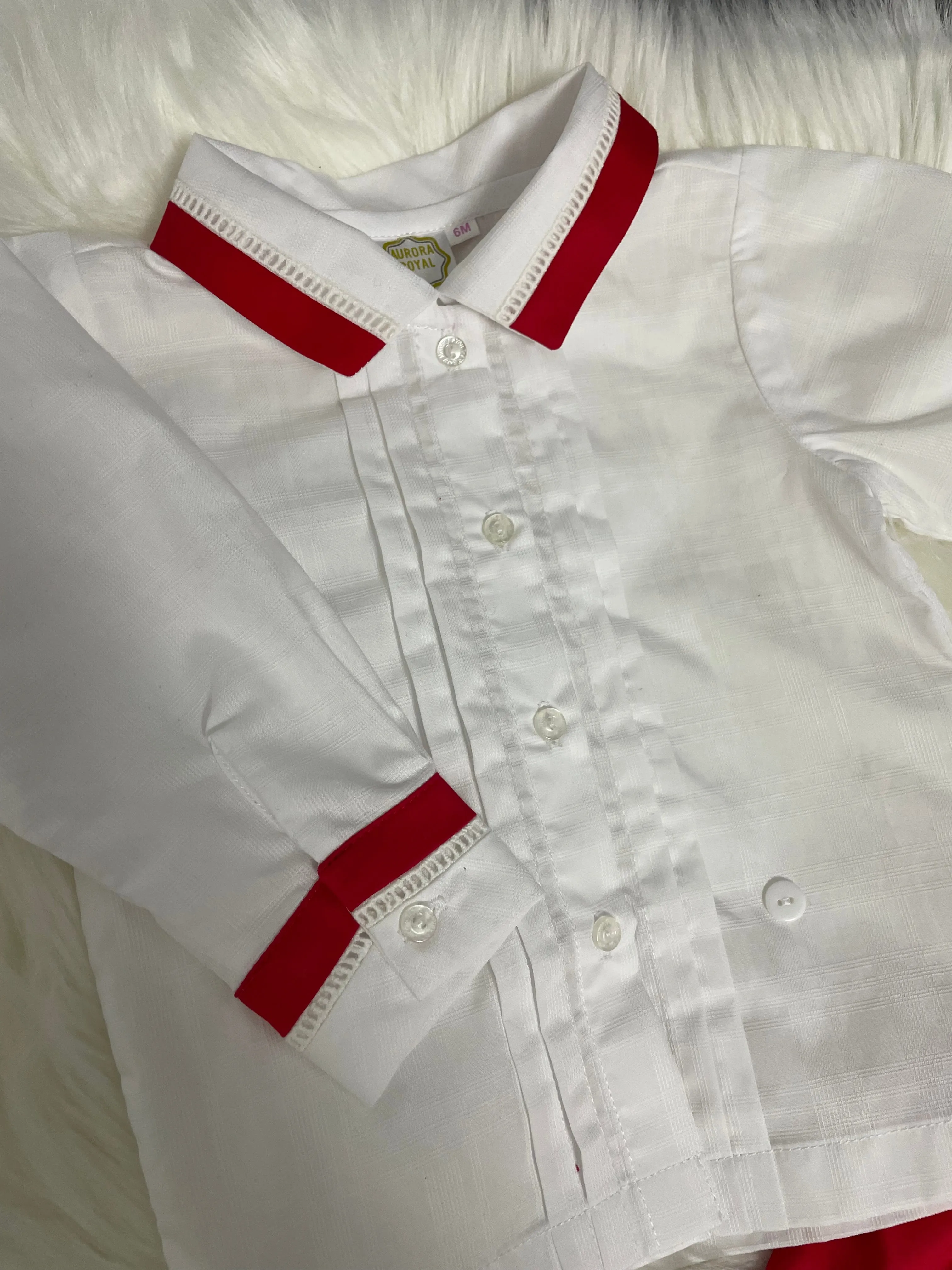 Aurora Royal “Louis” Long Sleeved Outfit - 6m