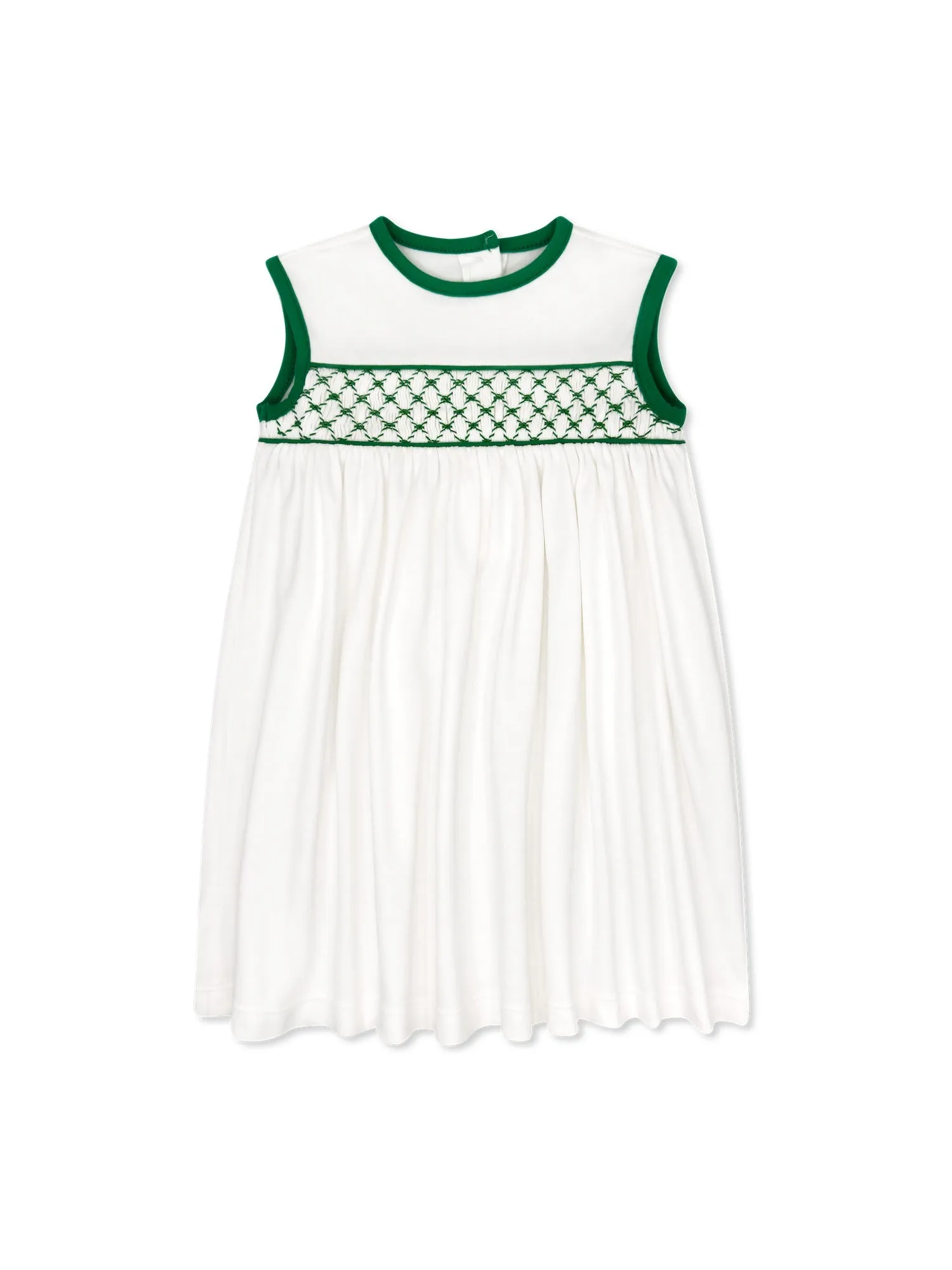 Avery Dress - Legacy White, Augusta Green