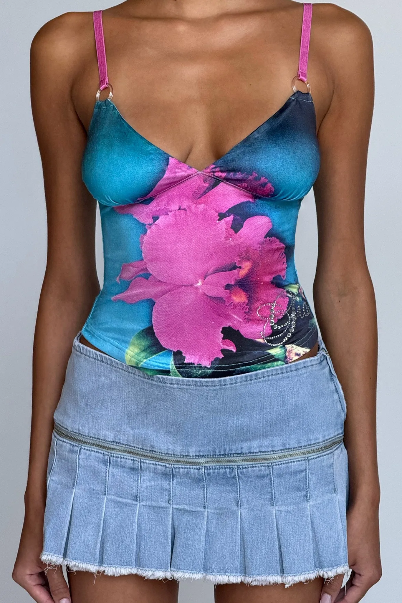 AYANNA MINI SKORT - BLUE : DENIM BLUE
