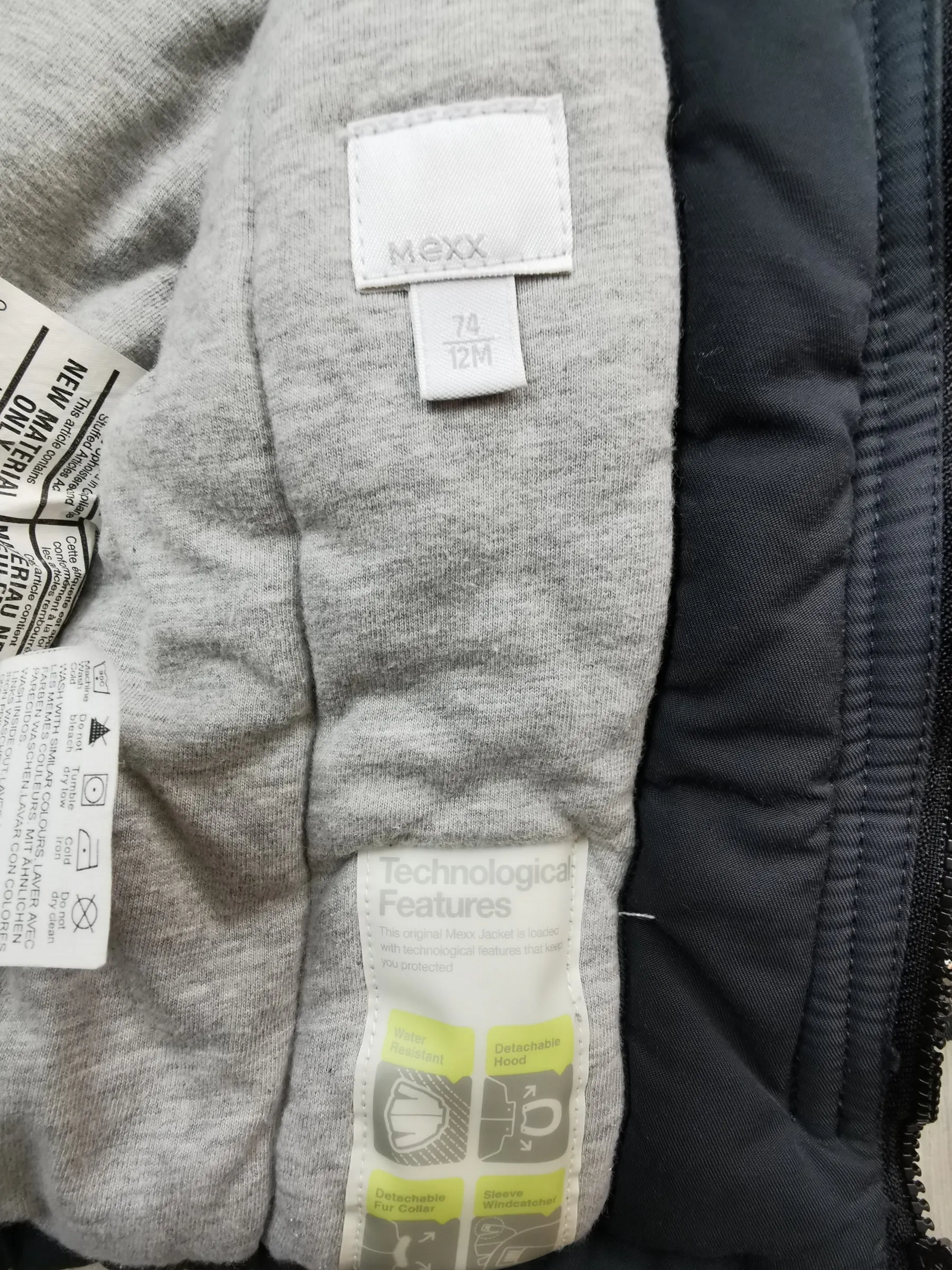BABY BOY SIZE 12 MONTHS - MEXX, Warm Winter Jacket, Hooded VGUC B41