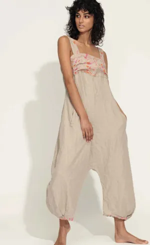 Banana Blue Bright Flax Splash Jumpsuit