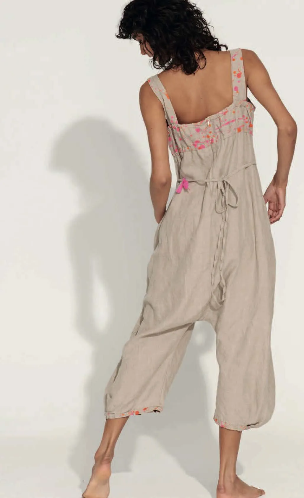 Banana Blue Bright Flax Splash Jumpsuit
