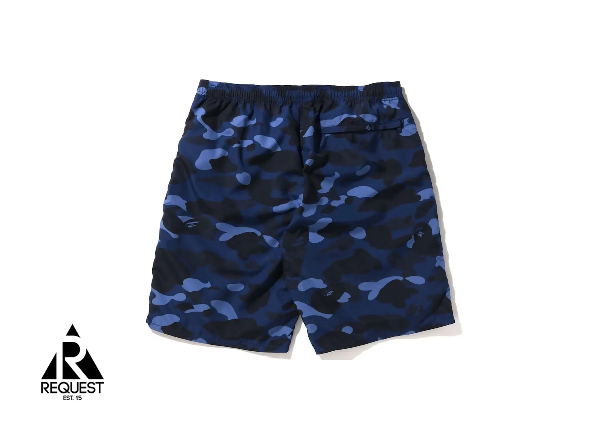 BAPE Camo Shark Beach Shorts "Navy"