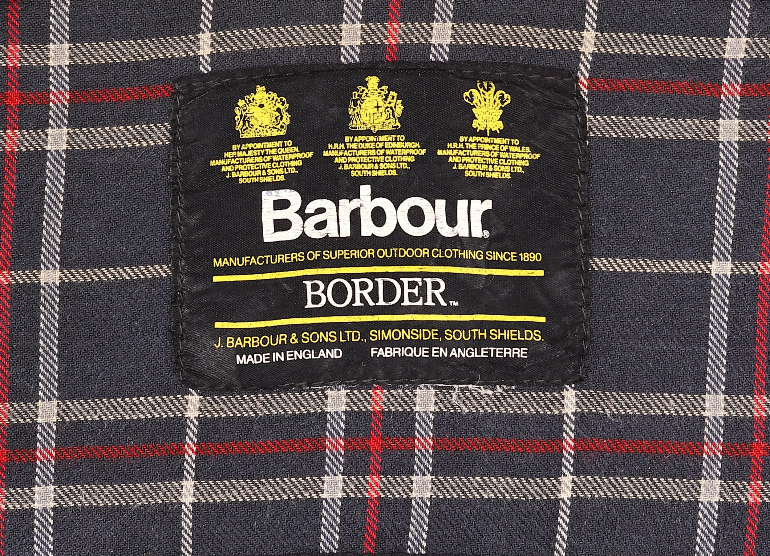 Barbour Border Wax Jacket Coat - Blue - M