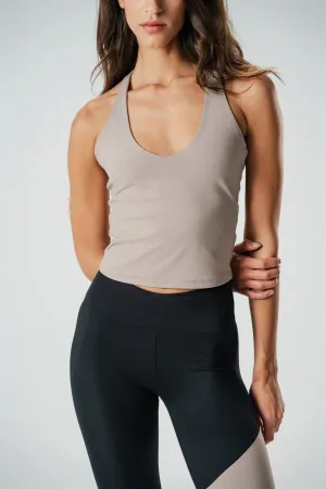 Beige Color Block Top