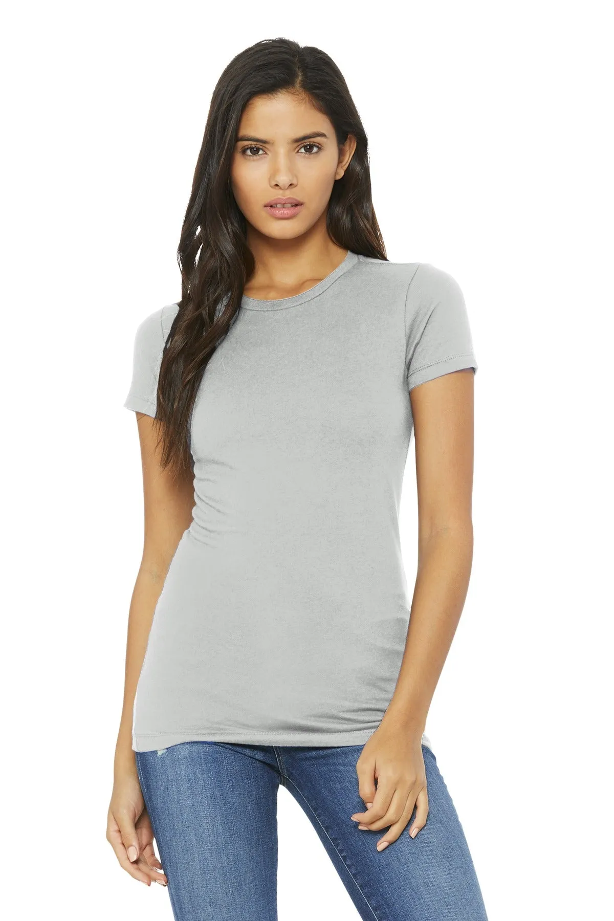 BELLA CANVAS  Women's Slim Fit Tee. BC6004 Silver