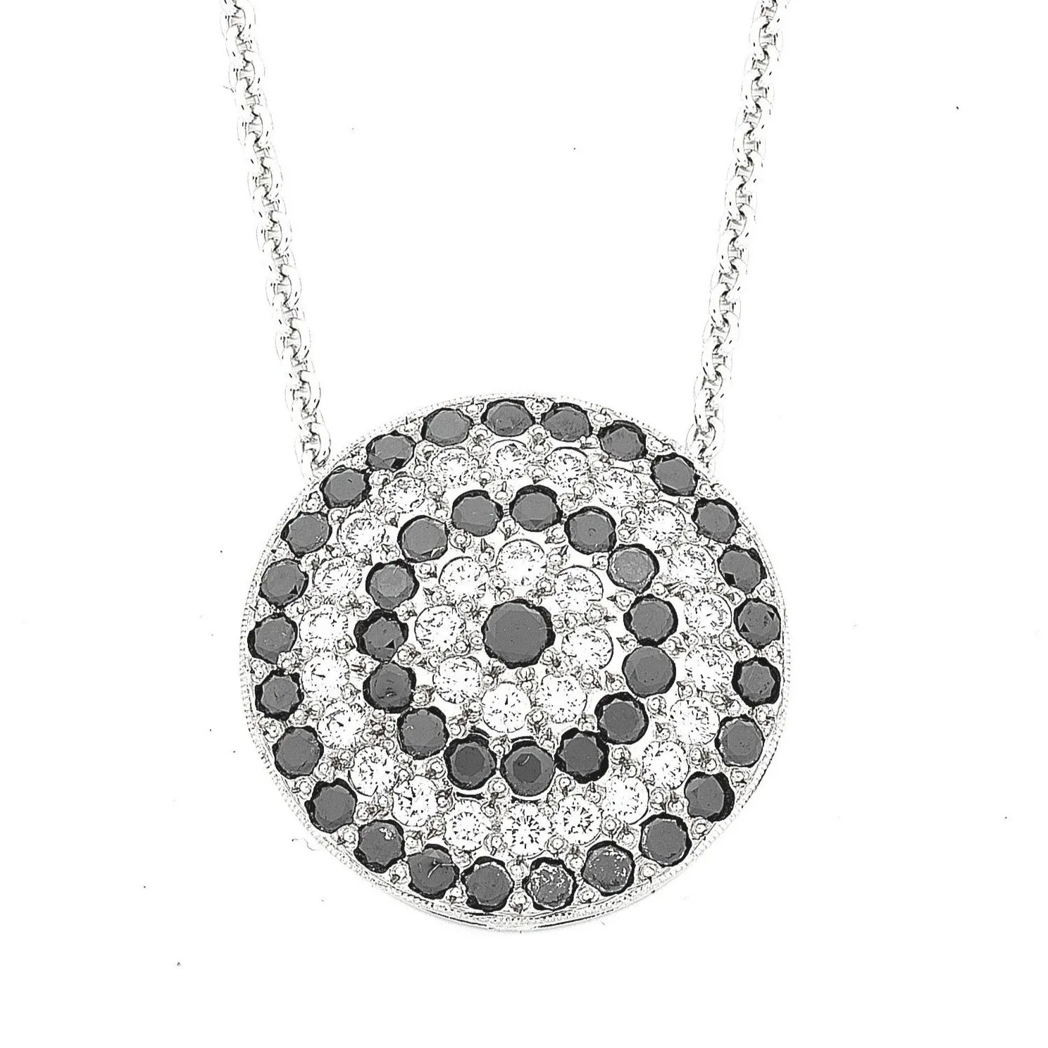 Black and White Diamond Target Pendant E.1184