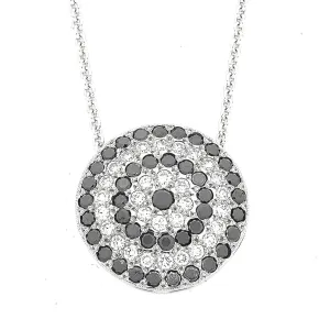 Black and White Diamond Target Pendant E.1184