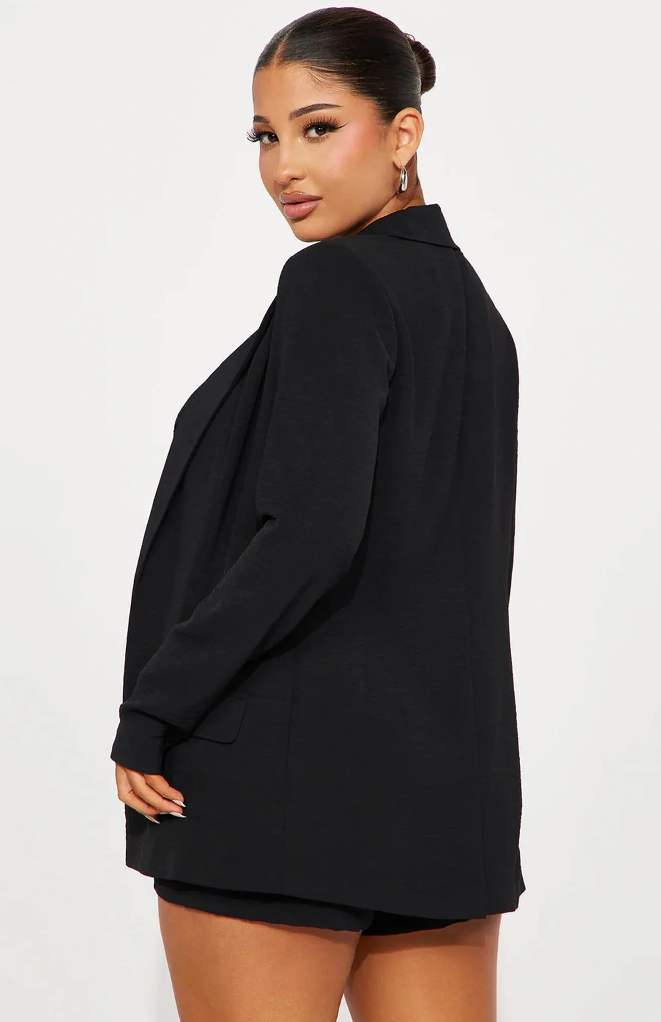 Black Beauty Blazer Short Set | Power Suit