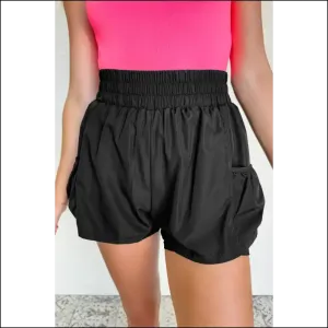 Black Elastic High Waist Shorts: Pants Optional  from Needful Things 😈