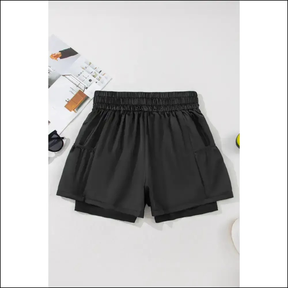 Black Elastic High Waist Shorts: Pants Optional  from Needful Things 😈