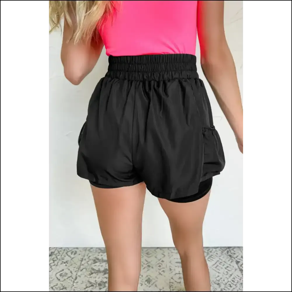 Black Elastic High Waist Shorts: Pants Optional  from Needful Things 😈