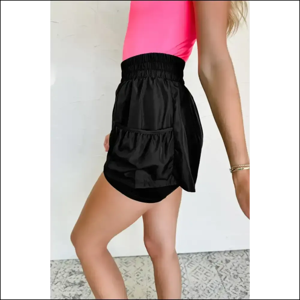Black Elastic High Waist Shorts: Pants Optional  from Needful Things 😈