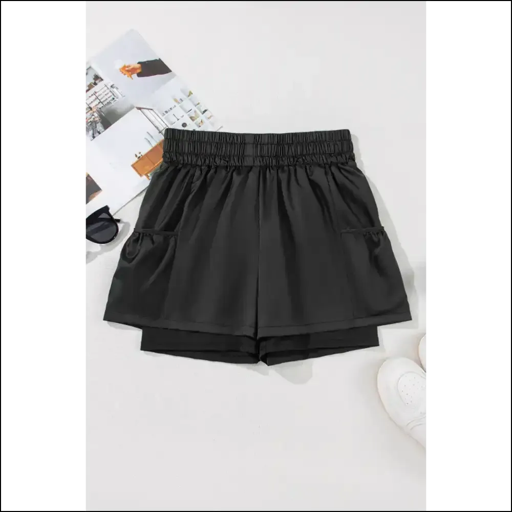 Black Elastic High Waist Shorts: Pants Optional  from Needful Things 😈