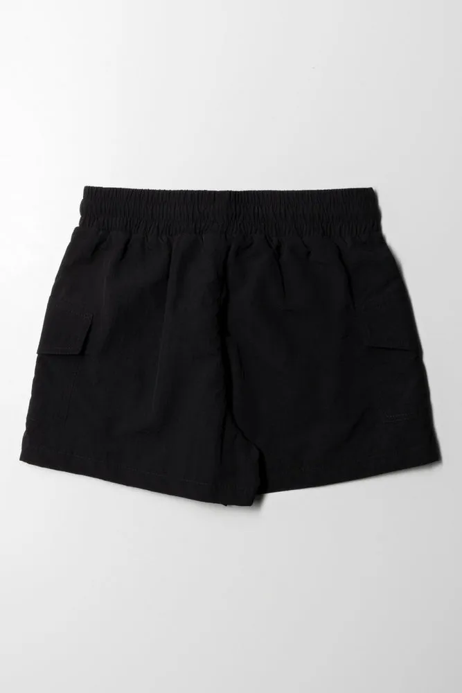 Black Parachute Shorts