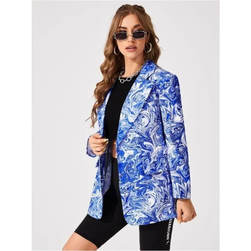 Blazer chic bleu marine femme