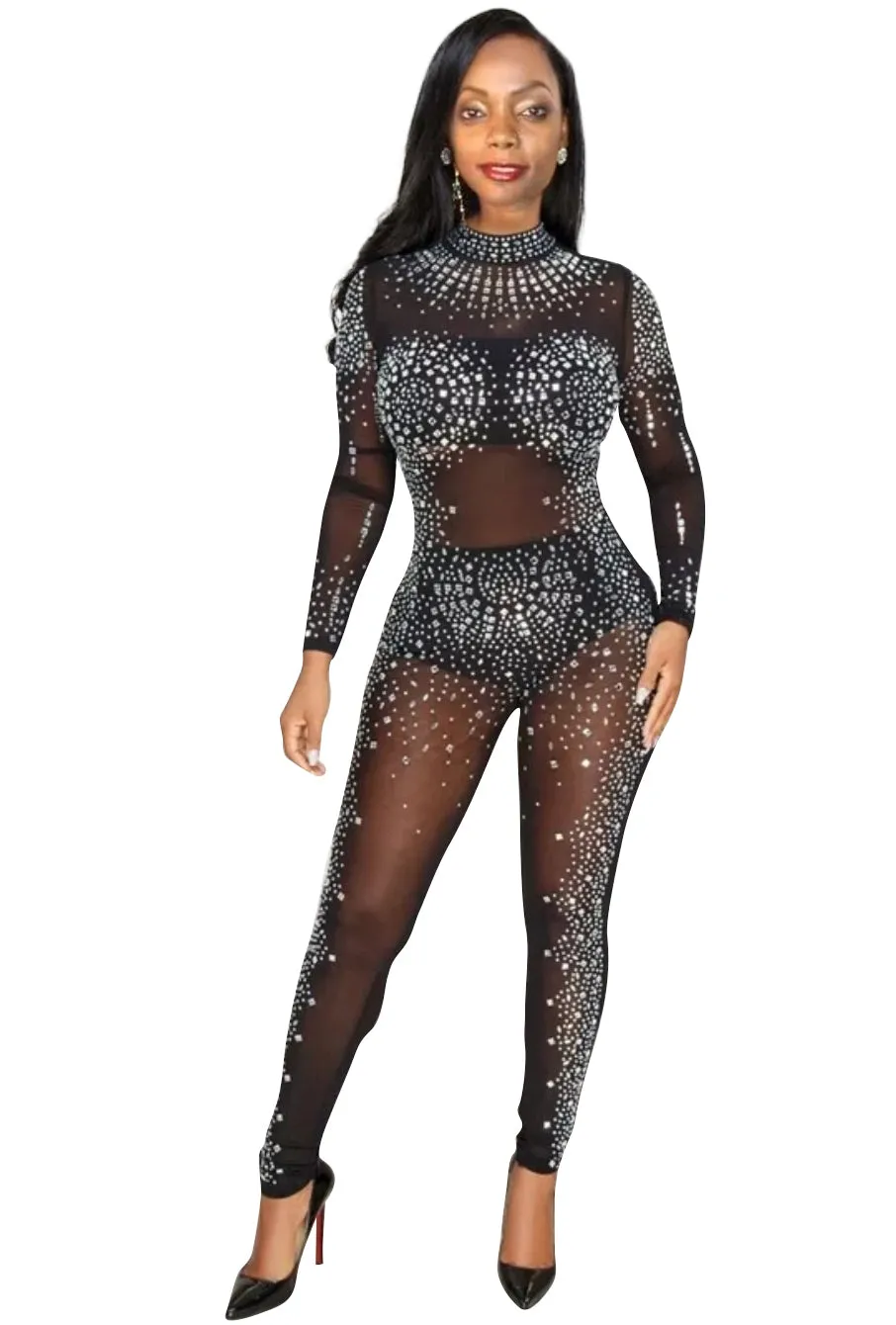 Bling Sparkling Crystal Jumpsuit