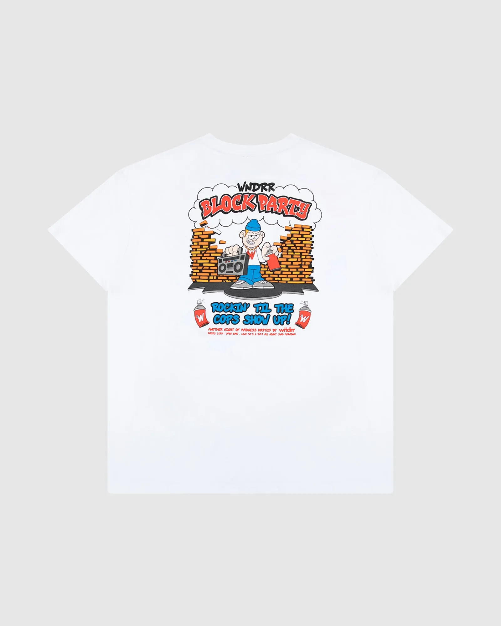 BLOCK PARTY BOX FIT TEE - WHITE