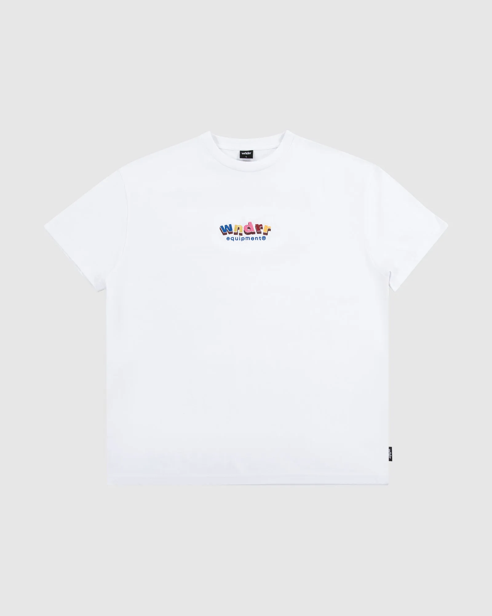 BLOCKED BOX FIT TEE - WHITE