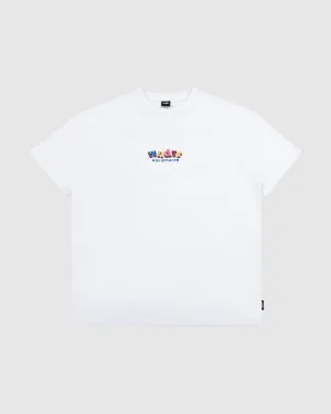 BLOCKED BOX FIT TEE - WHITE