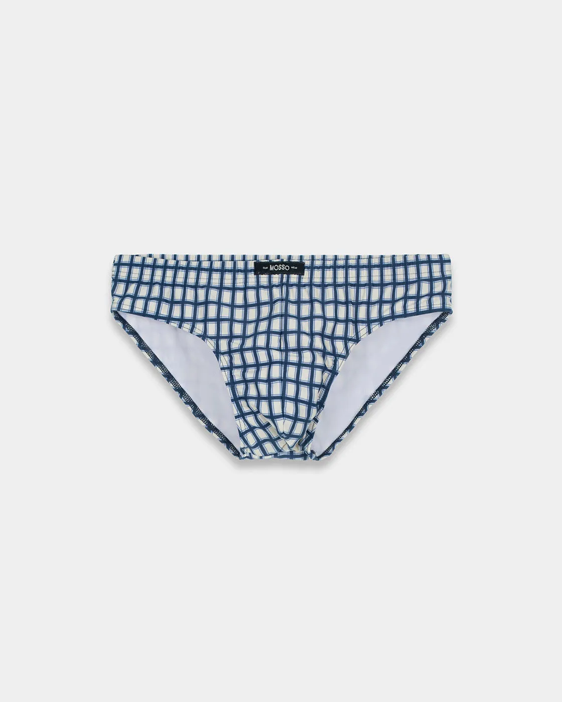 Blue Check Swim Brief