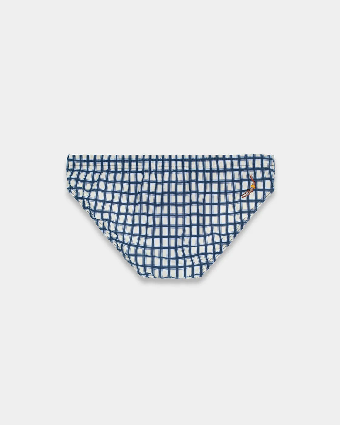 Blue Check Swim Brief