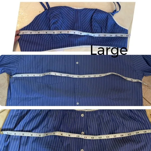 Blue Striped Three-Piece Set