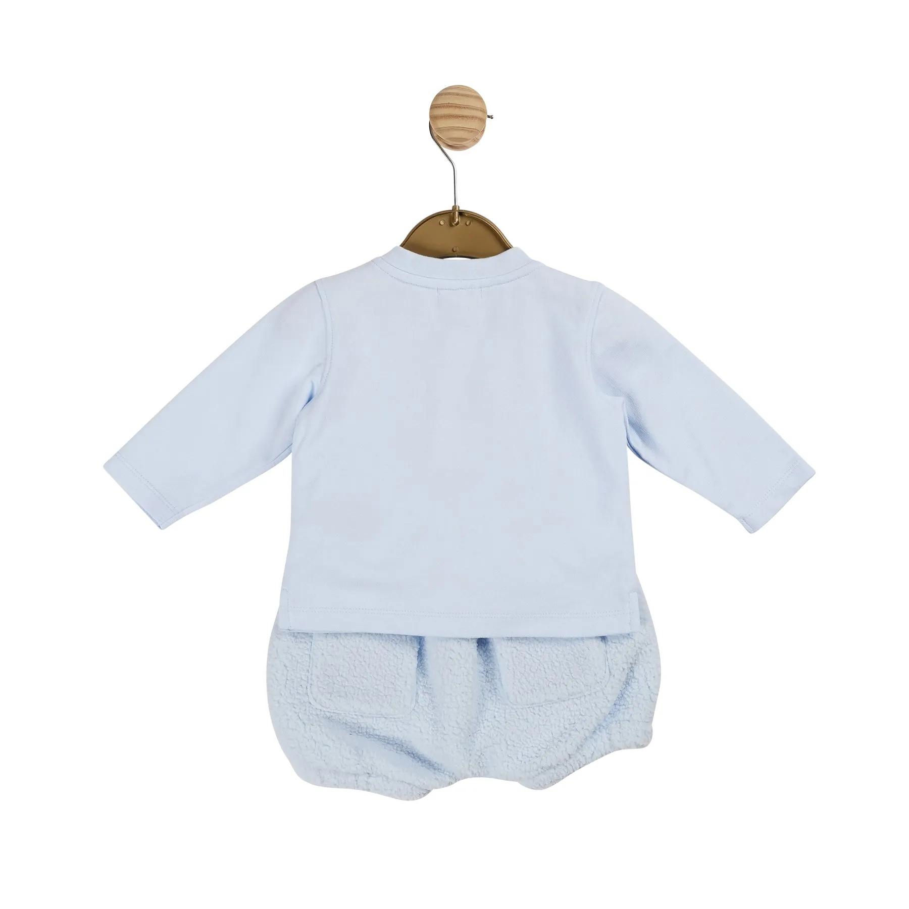 Blue Teddy Fur Top and Bloomer Short