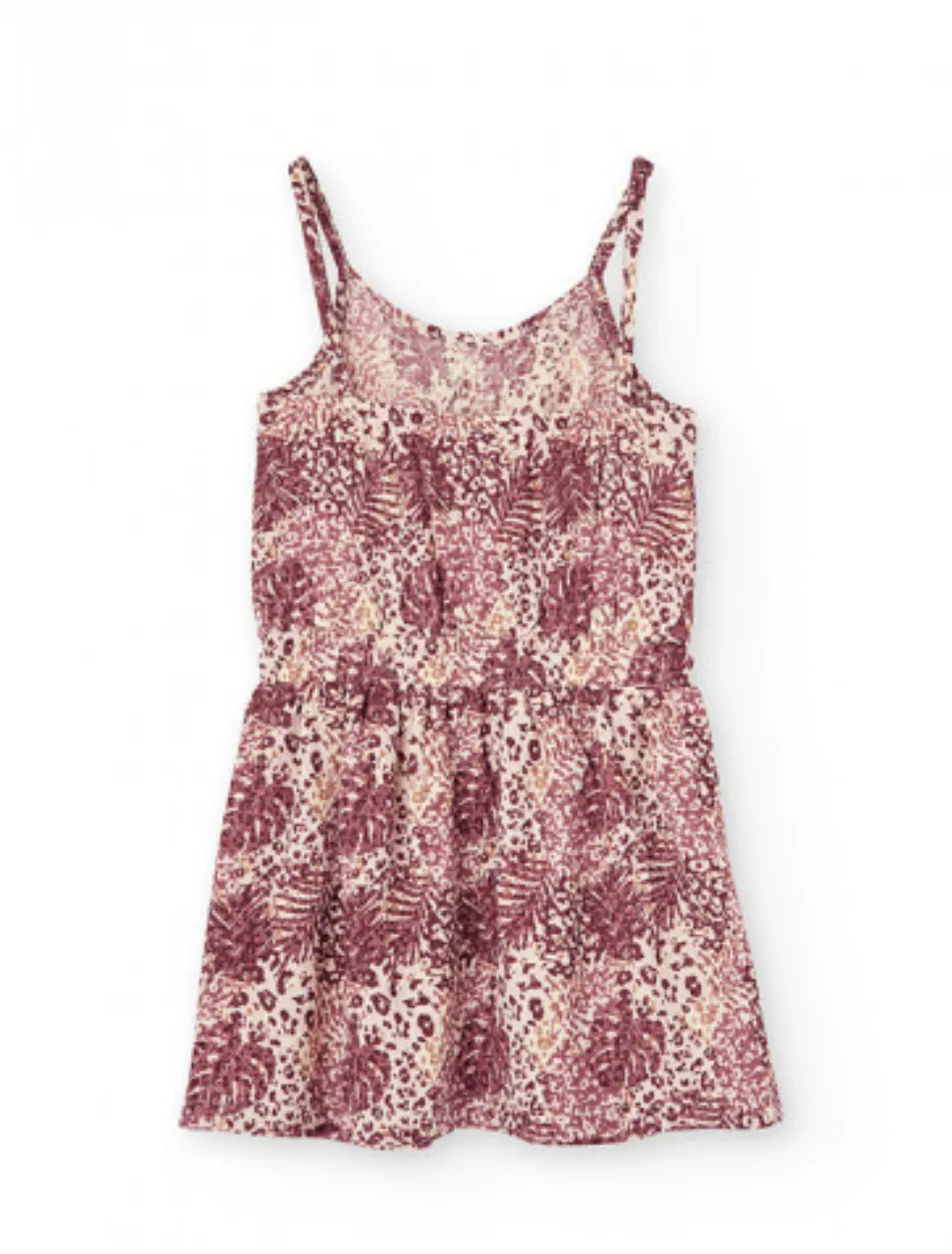 Boboli Savannah Leaf Crinkle Dress