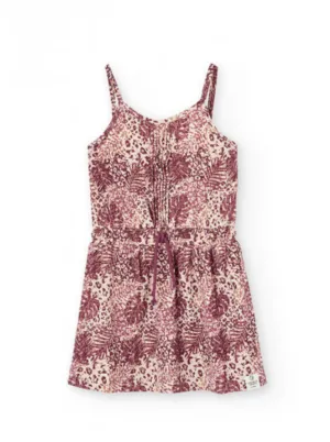Boboli Savannah Leaf Crinkle Dress