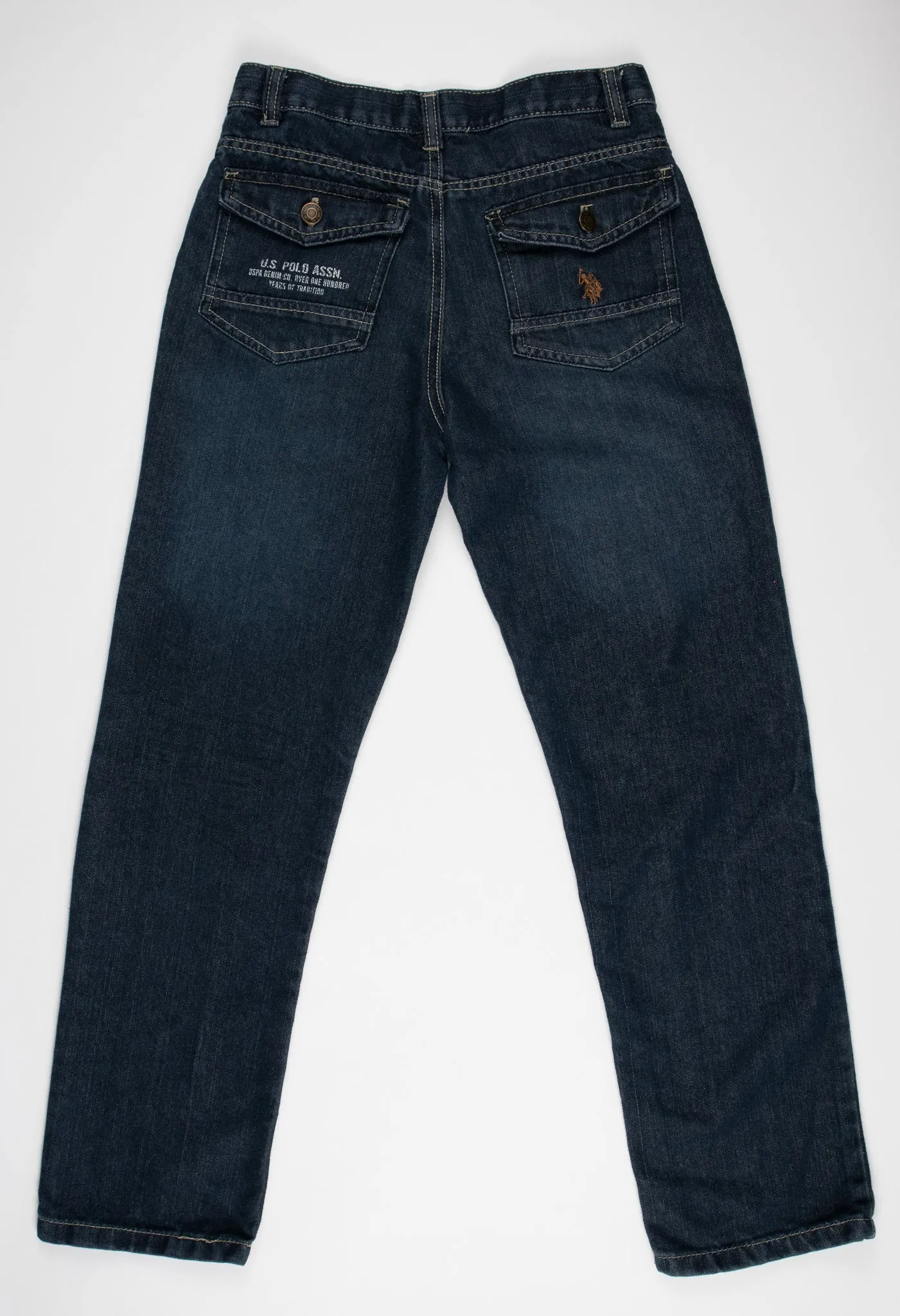 BOY SIZE 14 YEARS - U.S. POLO ASSN, Straight Fit, Darkwash Jeans EUC B57