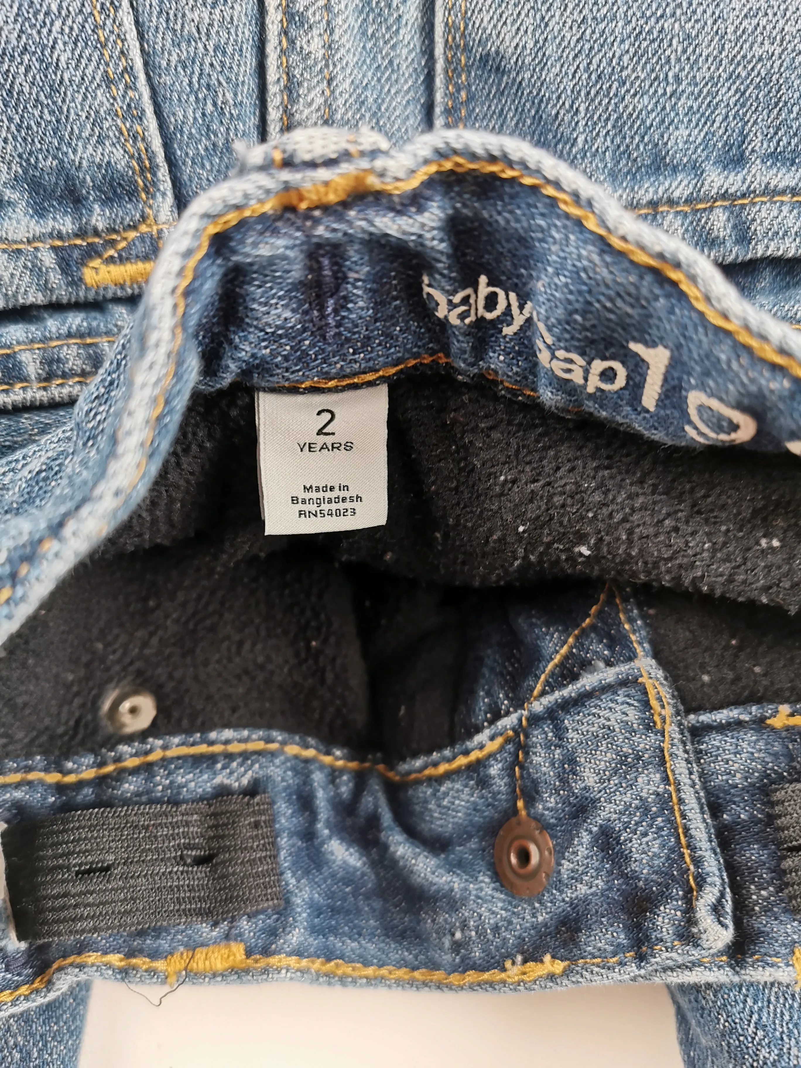 BOY SIZE 2 YEARS - Baby GAP, Fleece Lined Winter Jeans VGUC B48