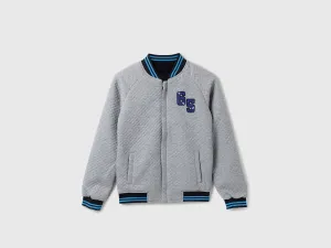 Boy's Regular Fit Reversible Embroidered Jacket