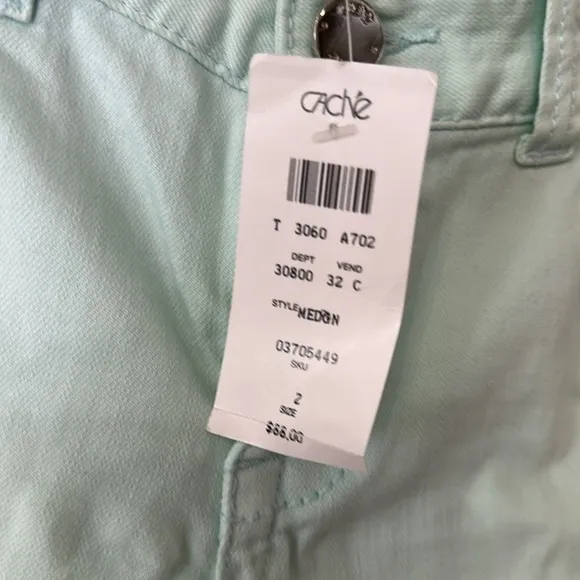 Cache Light Teal Jeans New with tag Cropped