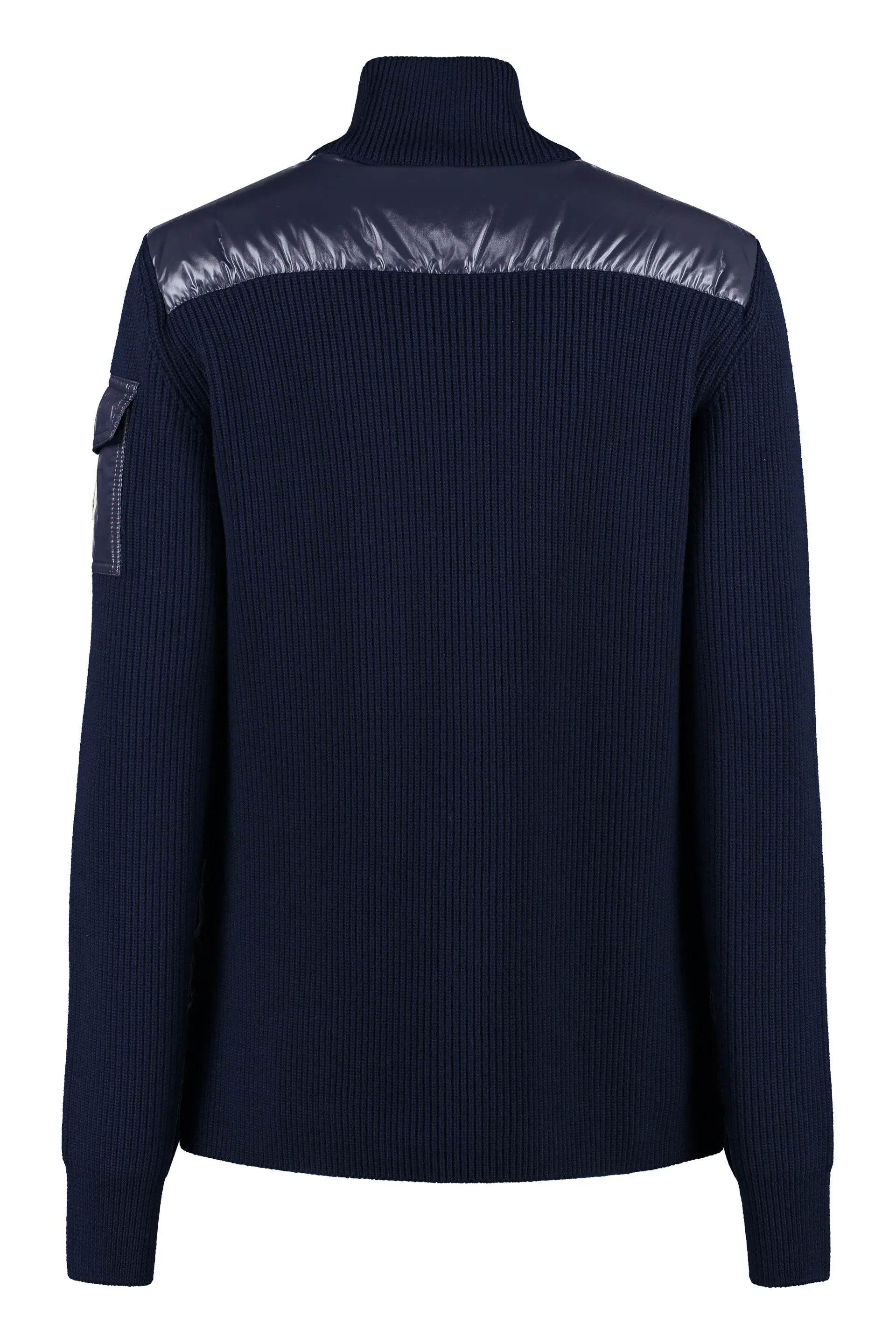 Cardigan with padded front panel