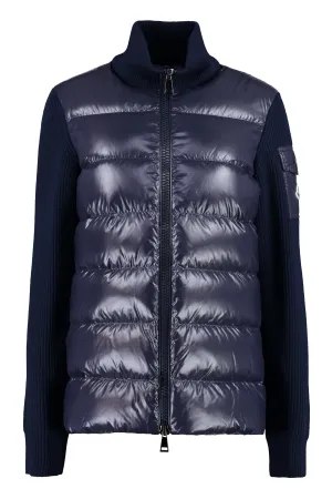 Cardigan with padded front panel