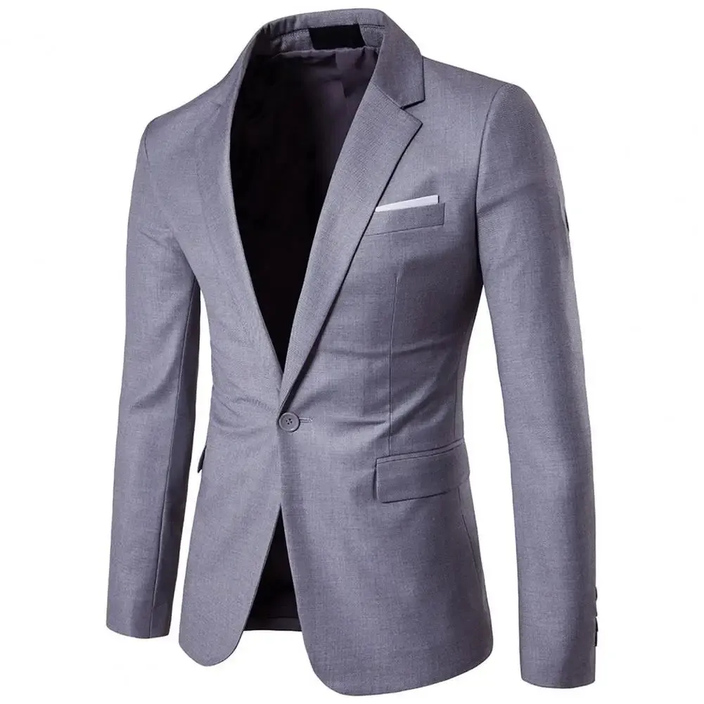 Casual Blazer Temperament Suit Coat Lapel Slim-fitting Pockets Suit Coat  All Match