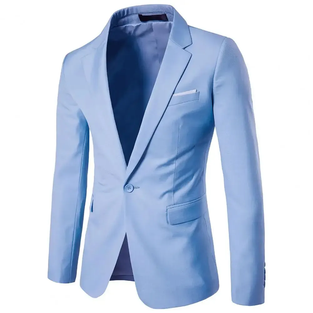 Casual Blazer Temperament Suit Coat Lapel Slim-fitting Pockets Suit Coat  All Match