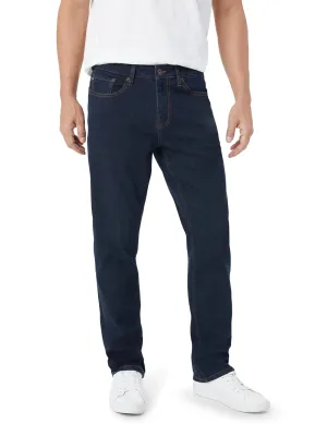 Chaps Mens Jeans - Straight Leg Comfort Stretch Denim Jeans - Regular Slim Fit Jeans for Men Size 42W x 30L Rockit Wash