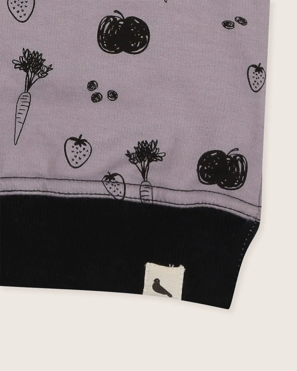Charcoal Grey Fruit Print Sweatshirt