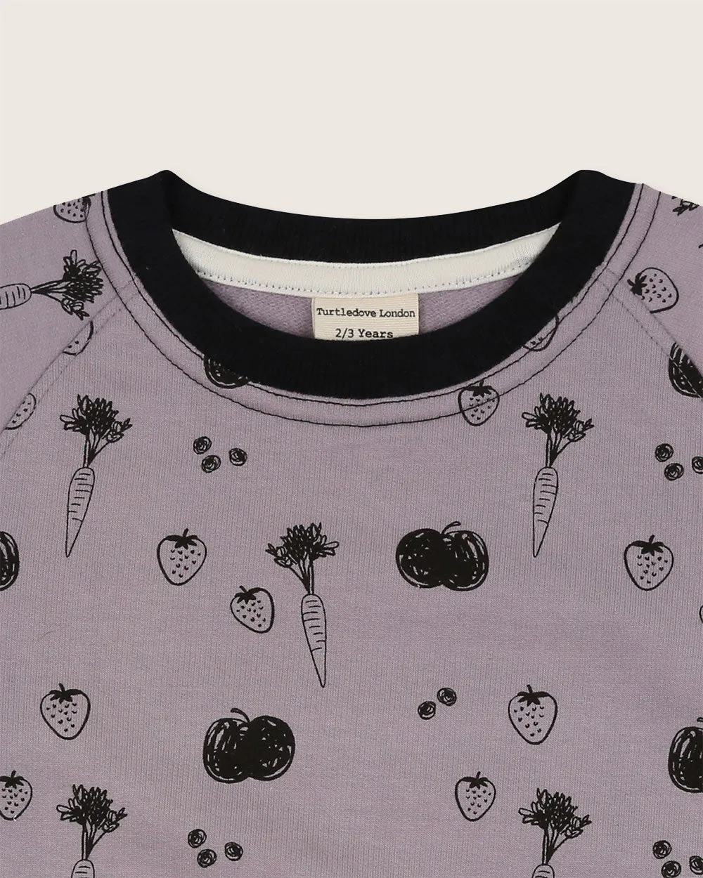 Charcoal Grey Fruit Print Sweatshirt