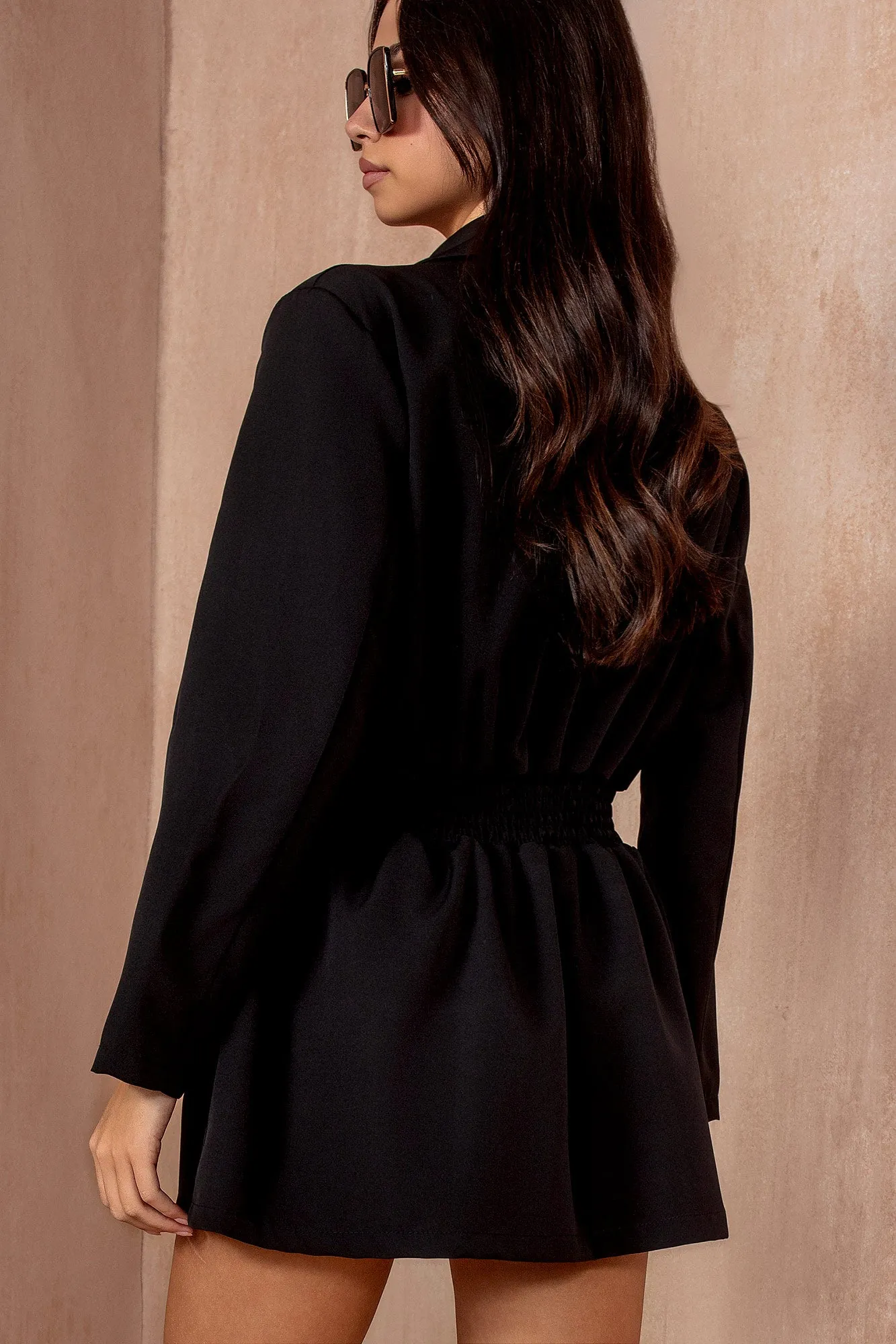 Charlie Black Pocket Blazer Dress