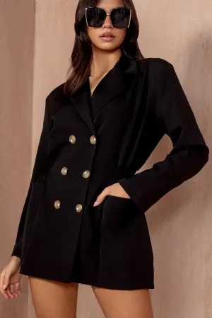 Charlie Black Pocket Blazer Dress