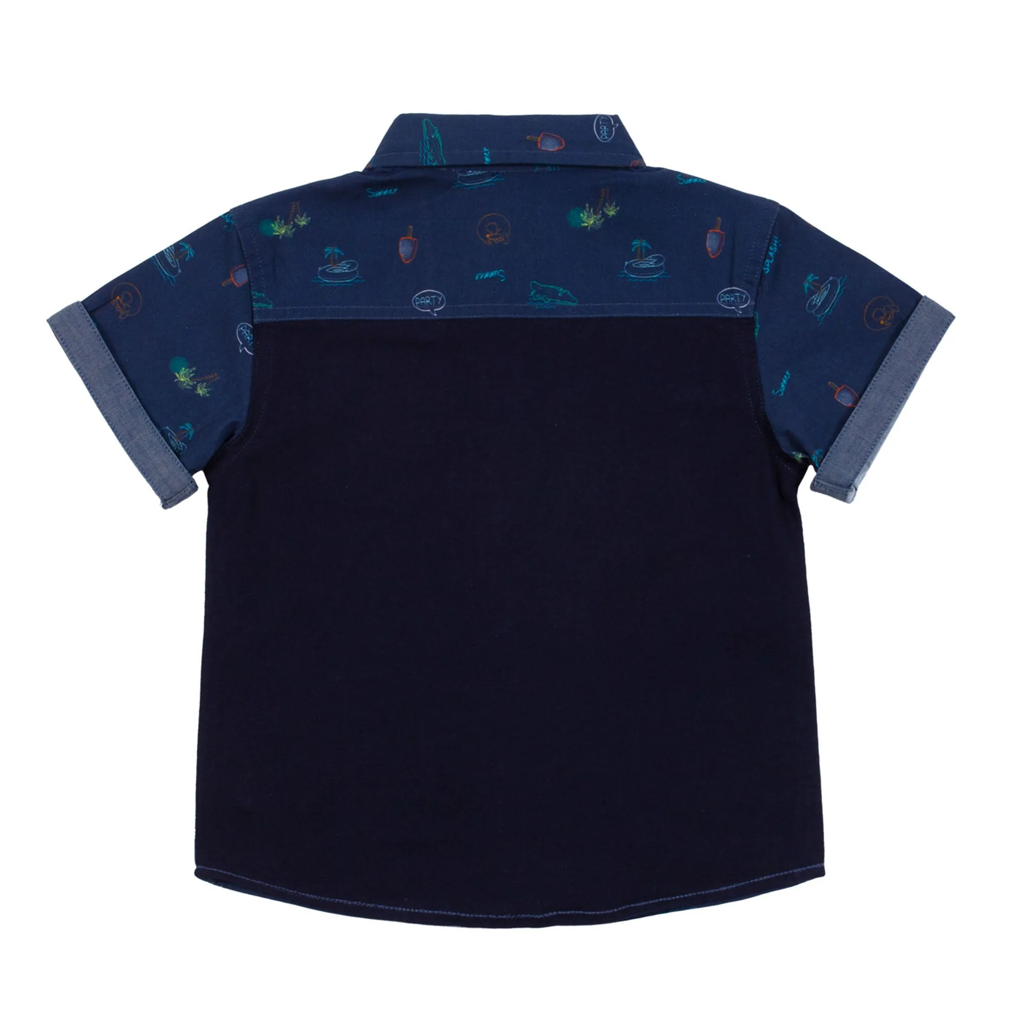 Chemise marine pour bébé Un été à la piscine S2453-01