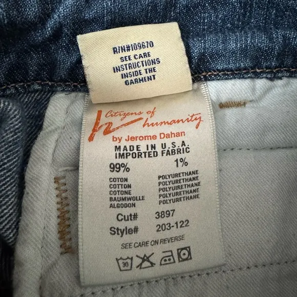 Citizens of Humanity Hutto #203 vintage Y2K Wide Leg Flare Trouser Jeans Sz 29