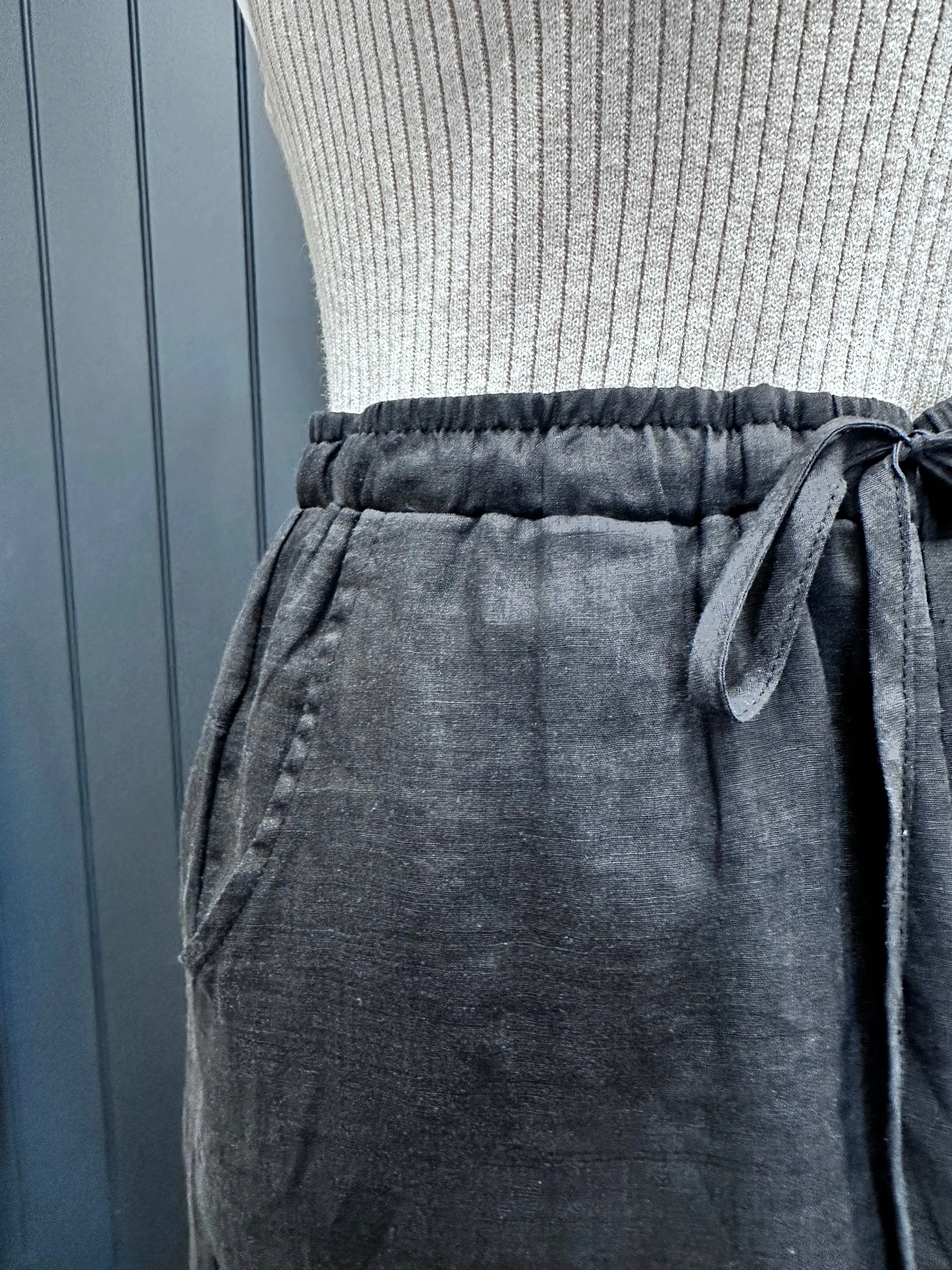 Coastal Linen Shorts Black