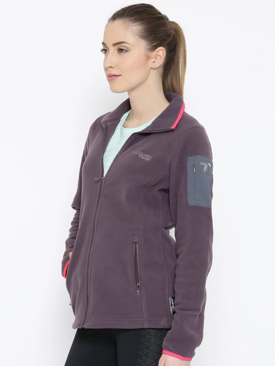 Columbia Women Purple Titan Pass 2.0 Fleece Jacket