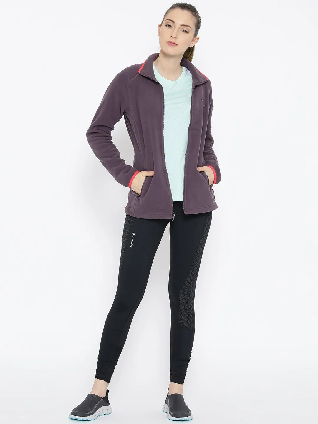 Columbia Women Purple Titan Pass 2.0 Fleece Jacket