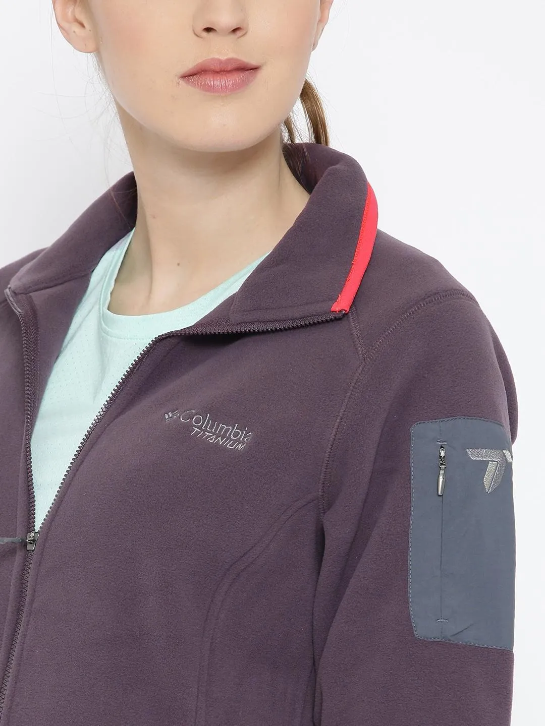 Columbia Women Purple Titan Pass 2.0 Fleece Jacket